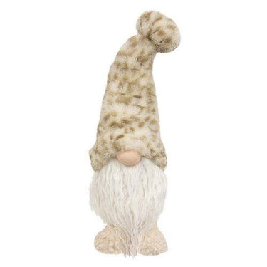 Fuzzy Leopard Print Gnome - The Fox Decor